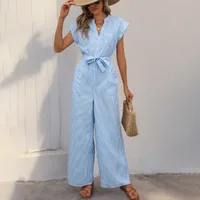 Women's Daily Casual Stripe Jumpsuits main image 1