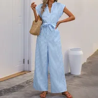 Women's Daily Casual Stripe Jumpsuits main image 4