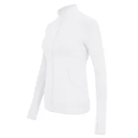 Lady Sports Solid Color Polyester Standing Collar Active Tops Coat sku image 2