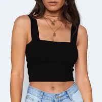 Women's Vest Tank Tops Elegant Preppy Style Solid Color sku image 10