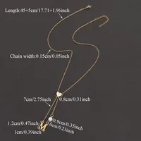 Elegant Simple Style Classic Style Letter Heart Shape 201 Stainless Steel 304 Stainless Steel Copper Women's Pendant Necklace main image 2