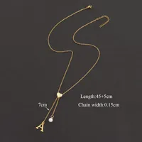 Elegant Simple Style Classic Style Letter Heart Shape 201 Stainless Steel 304 Stainless Steel Copper Women's Pendant Necklace sku image 1