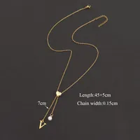 Elegant Simple Style Classic Style Letter Heart Shape 201 Stainless Steel 304 Stainless Steel Copper Women's Pendant Necklace sku image 20