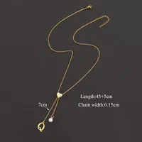 Elegant Simple Style Classic Style Letter Heart Shape 201 Stainless Steel 304 Stainless Steel Copper Women's Pendant Necklace sku image 24