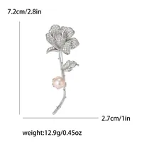 Elegant Streetwear Rose Flower Copper Zircon Women's Brooches main image 2