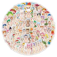 1 Set Cartoon Character Learning PVC Self-adhesive Cute Stickers main image 3