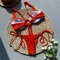Women's Solid Color 2 Pieces Set Swimwear main image 3