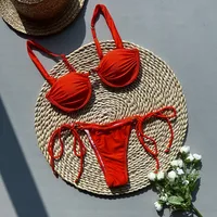 Women's Solid Color 2 Pieces Set Swimwear main image 4