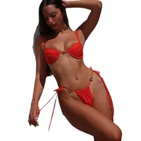 Women's Solid Color 2 Pieces Set Swimwear main image 5