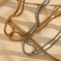 Vintage Style Geometric 304 Stainless Steel 18K Gold Plated Women's Double Layer Necklaces main image 3