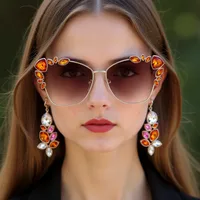 Casual Elegant Lady Geometric Pc Square Full Frame Glasses main image 2