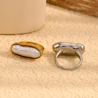 Casual Vintage Style Geometric 304 Stainless Steel 18K Gold Plated Women's Rings main image 3