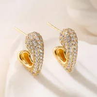 1 Pair Retro Simple Style Geometric Copper Ear Studs main image 4