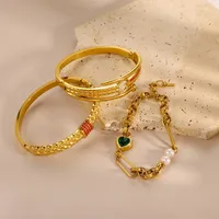 Simple Style IG Style Geometric Titanium Steel Plating Inlay Zircon Women's Bracelets Bangle main image 5