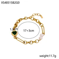 Simple Style IG Style Geometric Titanium Steel Plating Inlay Zircon Women's Bracelets Bangle sku image 1