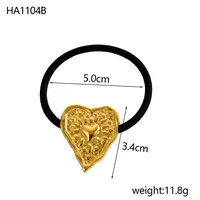 Women's Sweet IG Style Heart Shape Flower 304 Stainless Steel Inlay Pearl Hair Tie main image 2