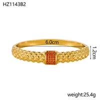 Simple Style IG Style Geometric Titanium Steel Plating Inlay Zircon Women's Bracelets Bangle main image 2