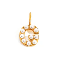 Simple Style Classic Style Letter Titanium Steel Plating Imitation Pearl Jewelry Accessories sku image 59