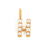Simple Style Classic Style Letter Titanium Steel Plating Imitation Pearl Jewelry Accessories sku image 60