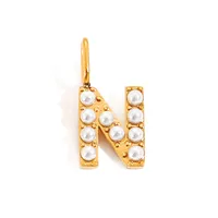 Simple Style Classic Style Letter Titanium Steel Plating Imitation Pearl Jewelry Accessories sku image 66