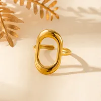 Vintage Style French Style Simple Style Geometric Starfish Shell 304 Stainless Steel Unisex Open Rings main image 7