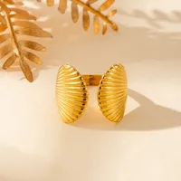 Vintage Style French Style Simple Style Geometric Starfish Shell 304 Stainless Steel Unisex Open Rings main image 9