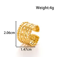 Vintage Style French Style Simple Style Geometric Starfish Shell 304 Stainless Steel Unisex Open Rings sku image 8