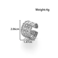 Vintage Style French Style Simple Style Geometric Starfish Shell 304 Stainless Steel Unisex Open Rings sku image 2