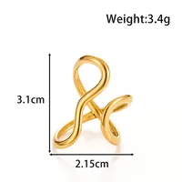 Vintage Style French Style Simple Style Geometric Starfish Shell 304 Stainless Steel Unisex Open Rings sku image 9