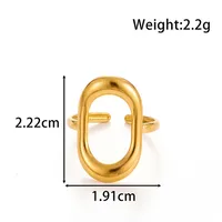 Vintage Style French Style Simple Style Geometric Starfish Shell 304 Stainless Steel Unisex Open Rings sku image 10