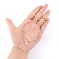 Elegant Simple Style Classic Style Letter Heart Shape 201 Stainless Steel 304 Stainless Steel Artificial Pearl Women's Bracelets main image 4
