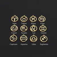 Elegant Simple Style Classic Style Round Constellation 201 Stainless Steel Copper Hollow Out Women's Pendant Necklace main image 5