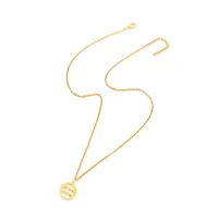 Elegant Simple Style Classic Style Round Constellation 201 Stainless Steel Copper Hollow Out Women's Pendant Necklace main image 3