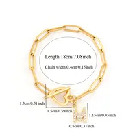 Elegant Simple Style Letter Heart Shape 201 Stainless Steel Copper Mother'S Day Women's Bracelets main image 2