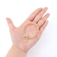 Elegant Simple Style Letter Heart Shape 201 Stainless Steel Copper Mother'S Day Women's Bracelets main image 4