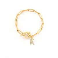 Elegant Simple Style Letter Heart Shape 201 Stainless Steel Copper Mother'S Day Women's Bracelets main image 3