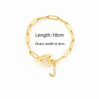 Elegant Simple Style Letter Heart Shape 201 Stainless Steel Copper Mother'S Day Women's Bracelets sku image 10