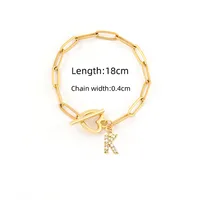 Elegant Simple Style Letter Heart Shape 201 Stainless Steel Copper Mother'S Day Women's Bracelets sku image 11