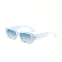 Hip-Hop Streetwear Solid Color Ac Square Full Frame Glasses sku image 3