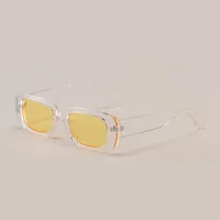 Hip-Hop Streetwear Solid Color Ac Square Full Frame Glasses sku image 5