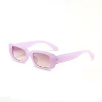 Hip-Hop Streetwear Solid Color Ac Square Full Frame Glasses sku image 4