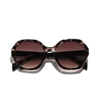 Hip-Hop Streetwear Solid Color Ac Polygon Full Frame Glasses main image 2