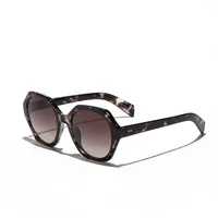 Hip-Hop Streetwear Solid Color Ac Polygon Full Frame Glasses main image 4