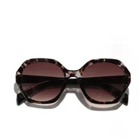 Hip-Hop Streetwear Solid Color Ac Polygon Full Frame Glasses main image 5