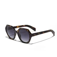 Hip-Hop Streetwear Solid Color Ac Polygon Full Frame Glasses sku image 3