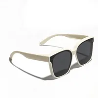 Punk Streetwear Solid Color Tac Square Full Frame Glasses main image 2