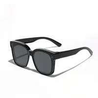 Punk Streetwear Solid Color Tac Square Full Frame Glasses main image 1