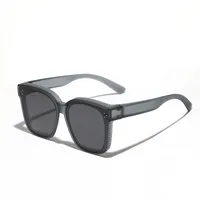 Punk Streetwear Solid Color Tac Square Full Frame Glasses sku image 2