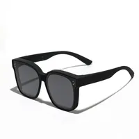 Punk Streetwear Solid Color Tac Square Full Frame Glasses sku image 4