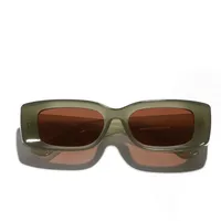 Retro Streetwear Solid Color Ac Square Full Frame Glasses main image 1